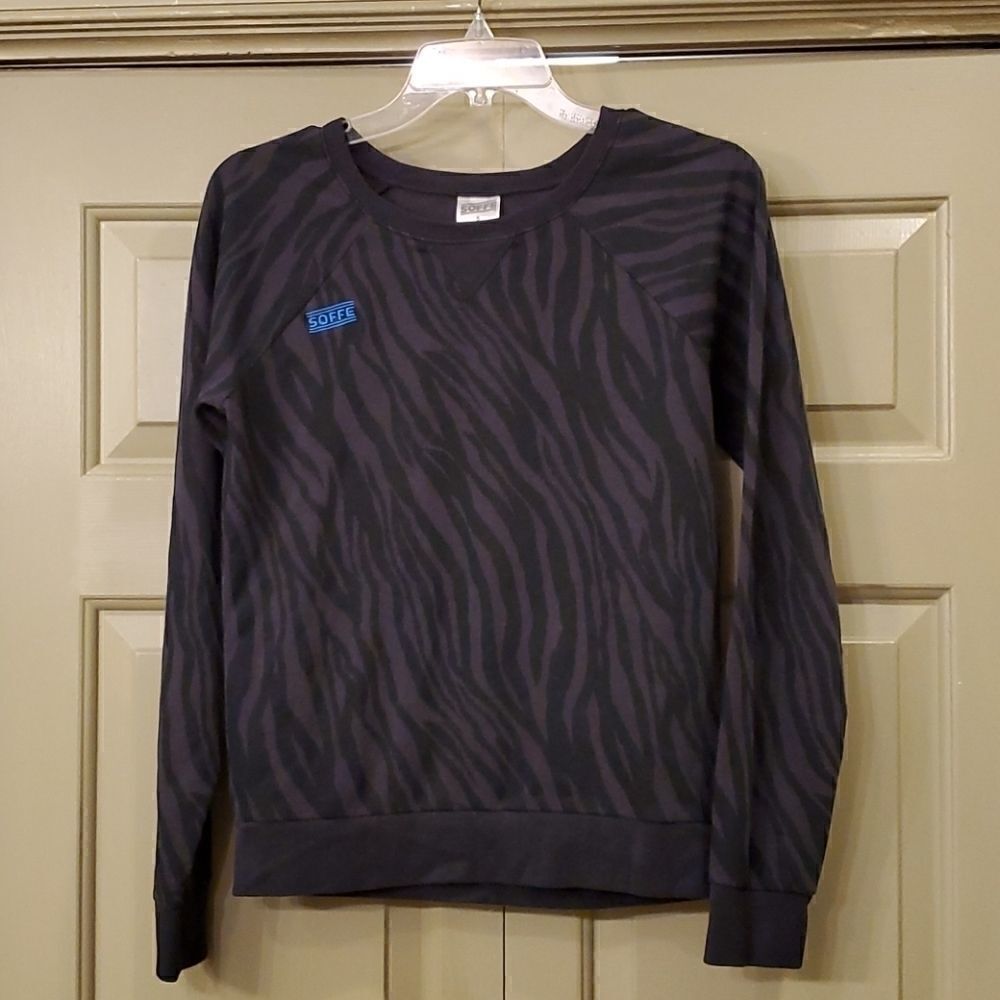 Soffe charcoal and black crewneck sweatshirt